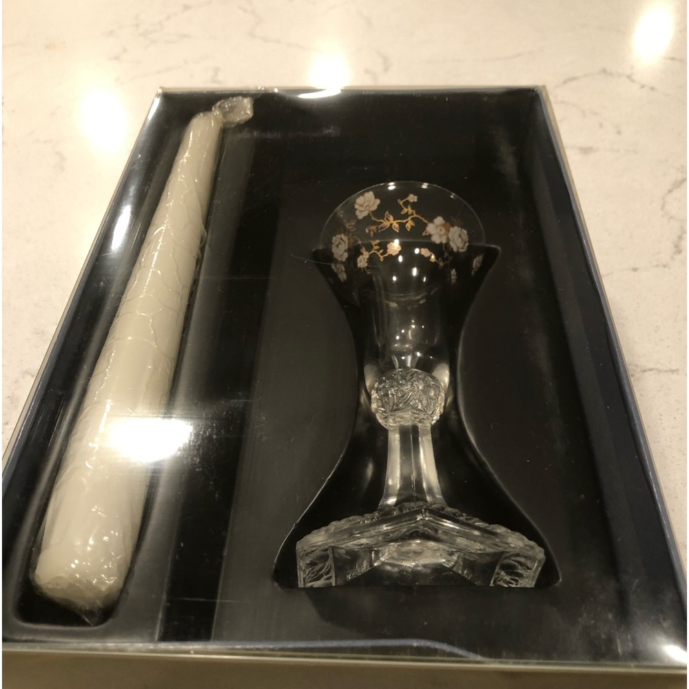 Unused Vintage New In Original Box Rosenthal Group Germany Crystal Candleholder